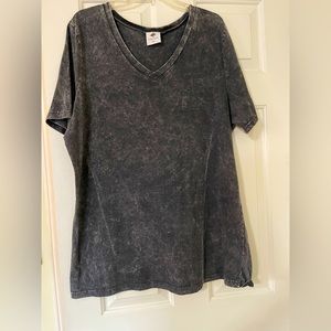 Black Bleach Washed Like Love Top (NWOT)
